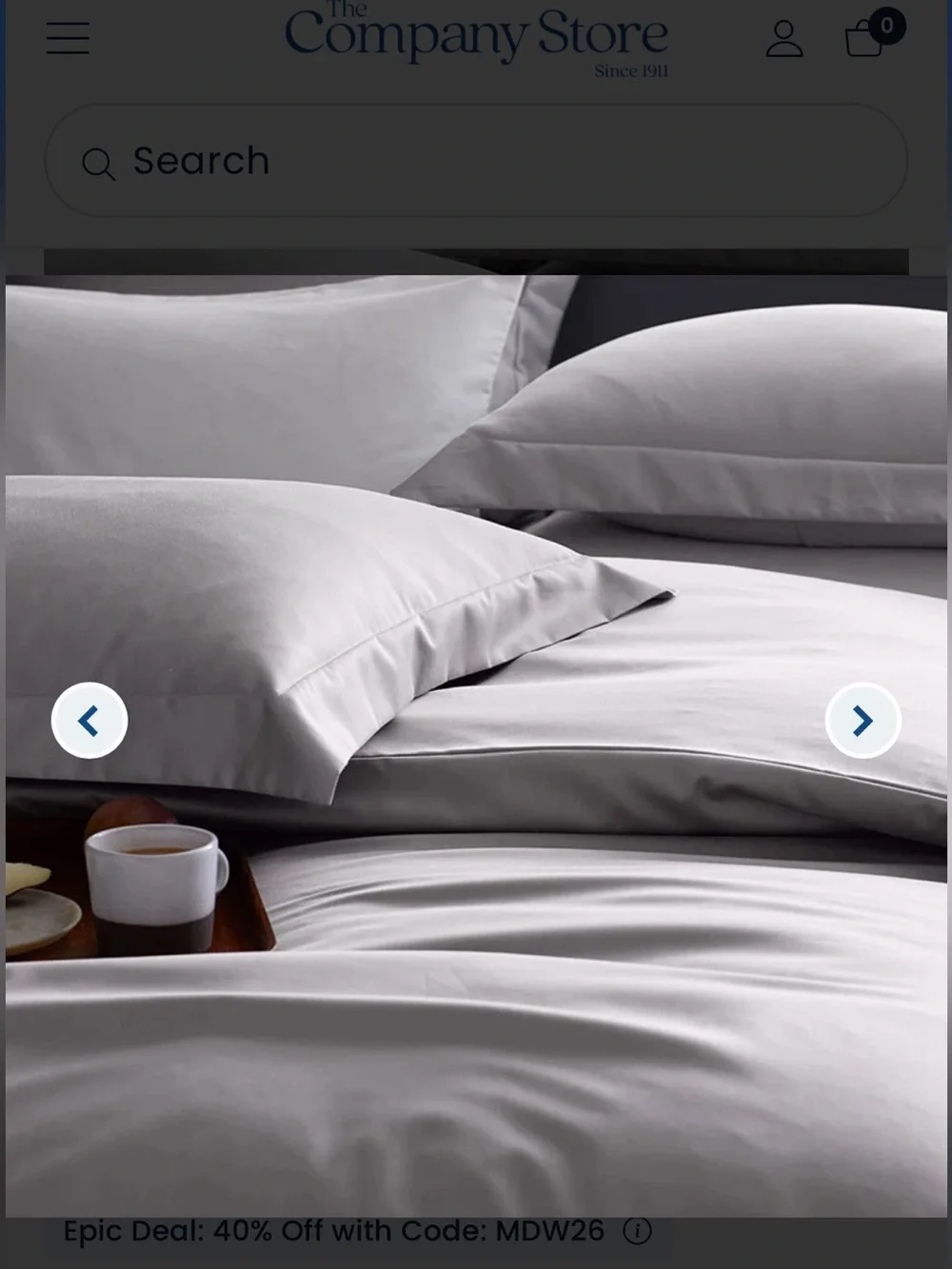 Company Store Legends Hotel Suprema King Silver Wrinkle Free Sateen Deep Pocket